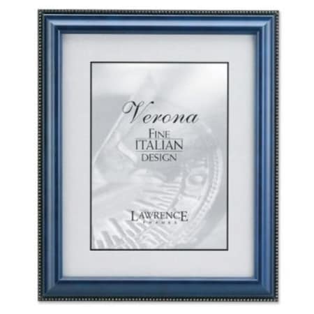 Lawrence Frames Lawrence Frames 199046 Lawrence Frames Blue Wood 4x6 Picture Frame - Gold Bead Design 199046